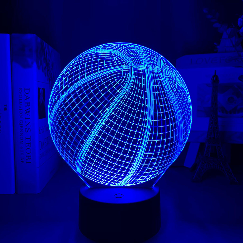 מנורת לילה בצורת כדור 3D
